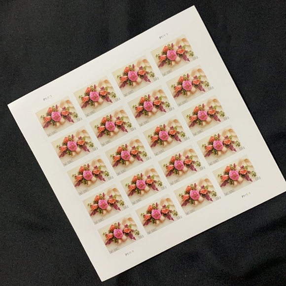 Floral Postage Stamp Sheet (50 books)